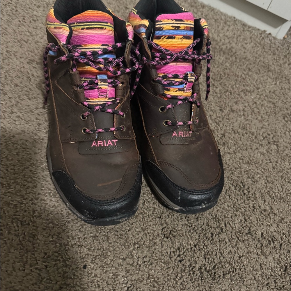 Ariat Women's Brown Athletic Shoes with Colorful Accents